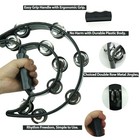 Half Moon Musical Tambourine Double Row Metal Jingles Hand Held Percussion Ta   