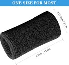 6 Inch Wrist Sweatbands Tennis Wrist Bands Absorbent Sweat Band 4 Pack
