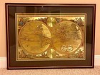 The Bombay Company Large Double Hemisphere Gold Foil Globe Map