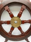 Nautical Ship s Wheel Wall Decor Wood   Brass 18  Handmade Designer Best Offer 