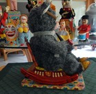 1950 s Grandpa Battery Op Reading Bear Smoking With Smoke  Japan    Nos  video