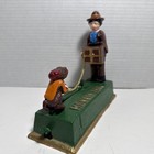 Vintage Cast Iron Monkey And Mechanical Coin Bank - Antique Penny - Works Vgc