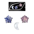 Moon Stars Car Decor boho Air Vent Clips refillable Car Blue   Purple