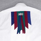 Silver Mesa Top Womens Large White South Western Show Tuxedo Shirt
