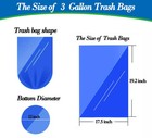 3 Gallon Clear Trash Can Liners small Clear Garbage Bags 300 extra Strong 2 6   