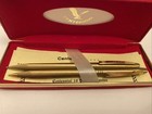 Vintage Centennial Ball Point Pen And Mechanical Pencil Set Gold Tone W  Case