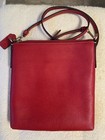 Coach X Disney Kitt Messenger Crossbody Bag In Leather Electric Red