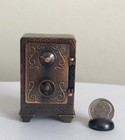 Miniature Metal 1 12 Scale Dollhouse Bronze Safe  Die Cast Metal And Plastic