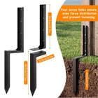 Fence Post Repair Kit 2 Pack  Heavy Duty Fence Post Anchor For Wooden Post  Repa