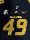 Game Worn Men s Nike White Missouri Mizzou Tigers Used Football Jersey Sz 44  49