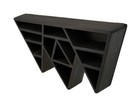 Scratch   Dent Dark Brown Wooden Geometric Triangle Crystal Display Shelf