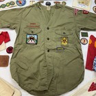 Vintage Bsa Boy Scouts Uniform Shirt Patch Lot Hat Belt 1960s 70s Usa