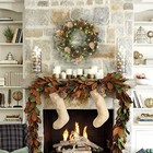 Christmas Wreath 20  Christmas Front Door Wreath Ornament With Led Lights Pin   