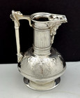 American Ball Black Sterling Pitcher Egyptian Revival 6 1 2 
