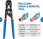 3 8  1 2  3 4  1-in Pex Clamp Tool Kit Cinch   Removal Tools Pex Tubing Cutter
