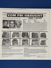 Original Fbi Wanted Poster James Whitey Bulger Boston Mob Boss Rare German