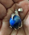 One Dragon Claw Pendant With Semi-precious Stone 