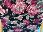 Vintage Style Folding Wooden Sewing Basket  Floral Fabric
