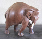 Vintage Wooden Elephant Figurine Hand Carved Rustic Home Decor Wild Animal