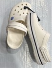 Crocs Crocband Unisex Clogs   White Black Band