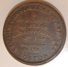 1837 Hard Times Token- Fanueil Hall- Boston  Mass-low 266 - Ht 164- Lot 101