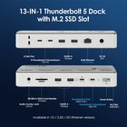 Thunderbolt 5 Docking Station 2 Monitors 13-in-1 Hub With 64gbps M 2 Slot 140w