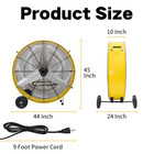 42 In Portable Drum Fan  Max 26 700 Cfm Shop Fan Heavy Duty  2-speed
