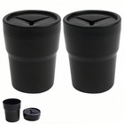 2pack Black Portable Car Change Holder automotive Plastic Garbage Cans With