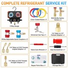 Hvac Ac 3 Way Manifold Gauge Set W  5ft Hoses R134a R410a R22 R32 R404a Tool Kit
