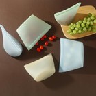Pandaear 4pack Silicone Food Storage Bags Leakproof Reusable Freezer Bags