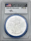 2016-w  2019  Silver Eagle Pcgs Pr70 Dcam Lettered Edge Wp Hoard Mercanti Flag