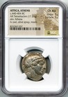 C 440-404 Bc Attica  Athens Ancient Greece Ar Tetradrachm - Ngc Choice Au