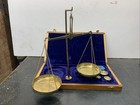 Cased Apothecary Brass Balance Scale W  Velvet Lining