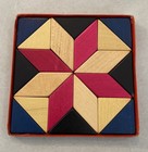 Antique Mosaik Mosaic Wood Blocks Geometry Puzzle Made In Czechoslovakia