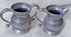 Vintage Rwp Wilton Plough Tavern Armetale Pewter Creamer   Open Sugar Set Ribbed