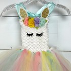 Unicorn Girls Princess Costume Dress Up Tutu Dress Sz 4-6