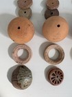 Wayne Chapman Studio Art Pottery Handmade Beads - Set Of 32