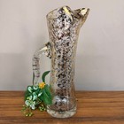 Vintage Mid-century Modern Gold Spatter Glass Cocktail martini Pitcher