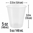Metro Source 5 Oz Clear Plastic Cups 2400 Ct   Disposable Drinkware For Parties