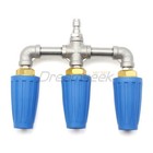 Triple Turbo Nozzle High Pressure Washer Rotating Spray Tip 4000psi 1 4   Quick