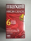 Lot Of 4 Maxell High Grade T-120 Vhs Blank Video Tape 6 Hours  - New Sealed