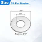 6 Pcs Fender Washer  5 8 Inch 304 Stainless Steel Flat Washer  Silver Tone