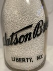 1947 Watson Bros  Liberty  New York  Quart Black Pyro Milk Bottle
