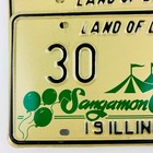 Sangamon License Plate County Fair 1998 Special Event Green Man Cave She Shed