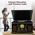 Bluetooth Record Player 10 In 1 3-speed Turntable For Vinyl With Speakers  Lp   