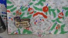 Vintage Christmas Santa Claus Ornaments  Gift Wrap Wrapping Paper Sm-art 1940 s