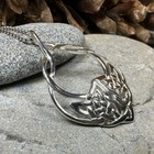 Celtic Knot Necklace Irish Scottish Welsh Wiccan Ladies Pendant 925 W free Chain