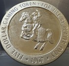 Sterling Silver Las Vegas 1967 Hacienda Hotel   Casino  5 Gaming Token  1720 