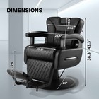 New Black Recline All Purpose Retro Hydraulic Barber Chair Heavy Duty Salon Spa