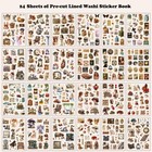 478pcs Pre-cut Vintage Scrapbook Sticker Book For Adults And Teens  Washi Sti   